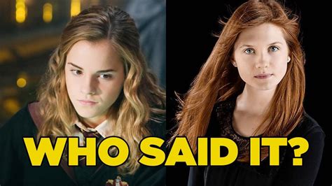 Harry Potter Quiz Who Said It Hermione Granger Or Ginny