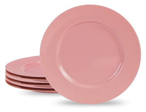calypso basics pc melamine dinner plate set pink walmartcom