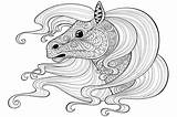 Antistress Horse sketch template