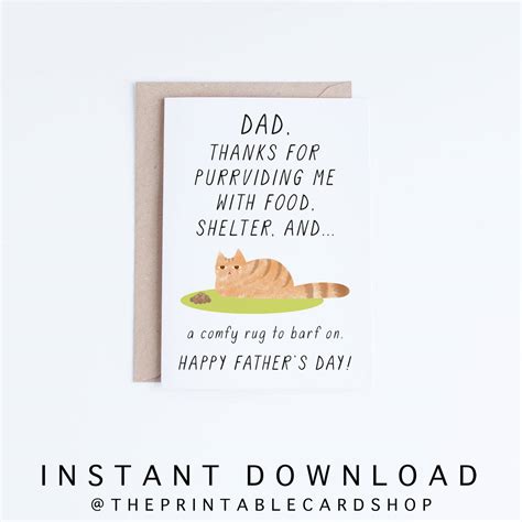 funny printable fathers day card  printable diy   printable