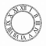Roman Clock Numeral Face Vector Getdrawings sketch template