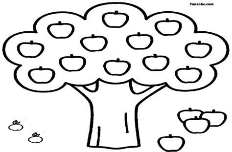 apple tree coloring page   svg file  silhouette