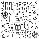 Coloring Pages January Year Happy Kids sketch template