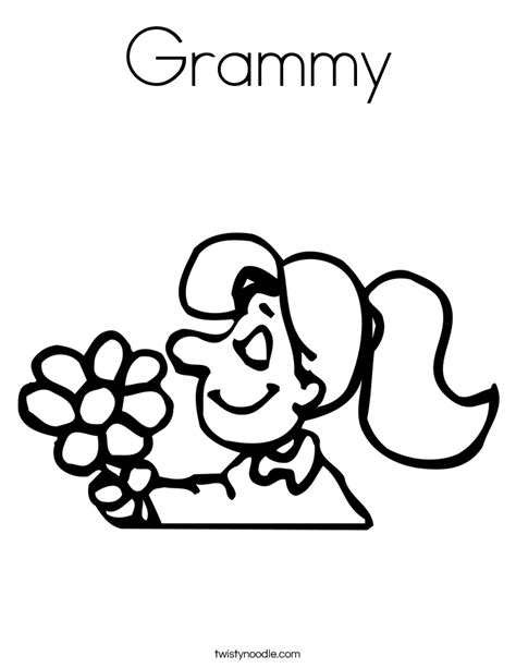 grammy coloring page twisty noodle
