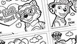 Paw Patrol Coloring Valentine Pages Valentines Activities Printable Pawpatrol Cards Sheets Sheet Air Group sketch template