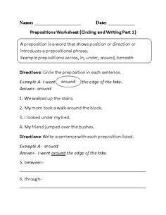 prepositions ideas prepositions preposition worksheets