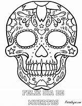 Dia Coloring Skull Pages Muertos Mandala Los Dead Del Catrina El Las Skulls Mask Mascara Madres Feliz Getcolorings Printable Color sketch template