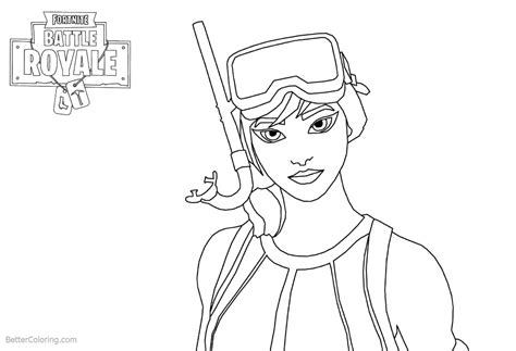 fortnite coloring pages girl  art  printable coloring pages
