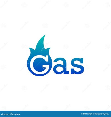 natural gas logo blue flame company concept vector illustration