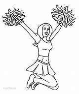 Coloring Pages Cheerleading Printable Kids Cheer Print Sheets Cheerleader Cheerleaders Sports Barbie Cool2bkids Girls Fall sketch template