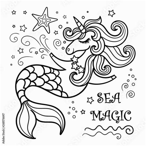 unicorn mermaid coloring pages  mermaid coloring page stock
