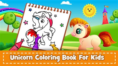 unicorn coloring book android app  ads promotional video youtube