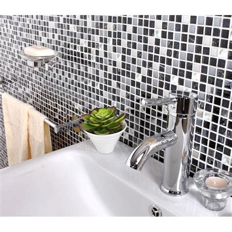 Crackle Glass Tile Backsplash Crackle Glass Mosaic Tiles Blacksplash