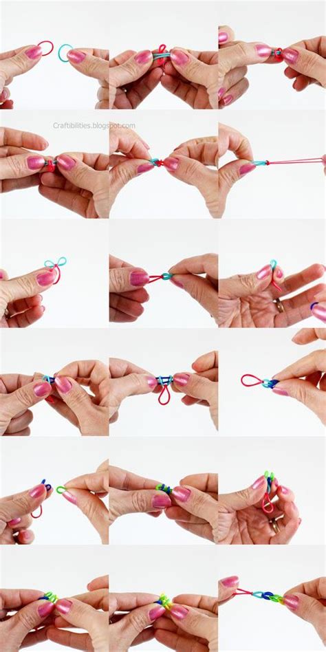 single pattern rubber band bracelet  necklace   loom diy tutorial kids love