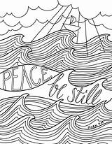 Coloring Peace Pages Still Bible Kids sketch template