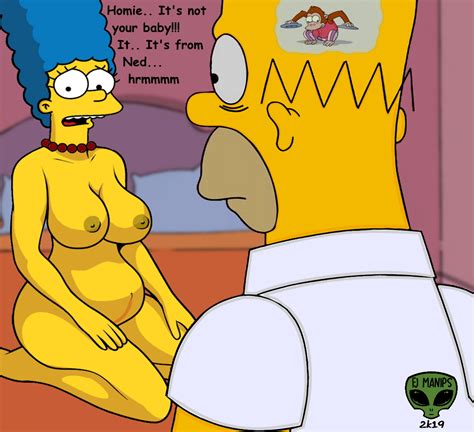 Rule 34 Big Breasts Big Tits English Text Fjm Homer Simpson Marge