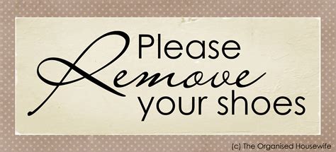 printable  remove  shoes sign  organised housewife