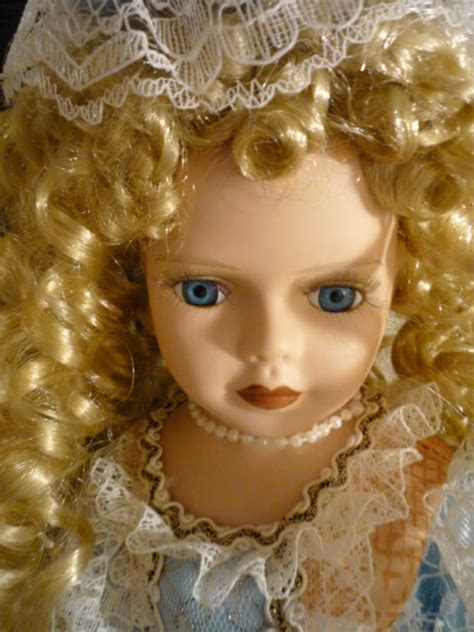 Rose Collection Judy Doll Porcelain Victorian With Display Case Ebay