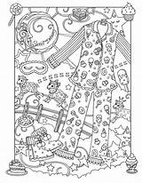 Coloring Fanciful Fashions Pages Sarnat Marjorie Sweet Adult Book Kids sketch template