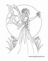 Coloring Fairy Pages Moon Getcolorings Adults Print Printable sketch template