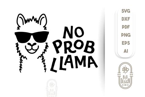 no prob llama svg file lama head svg illustration 281364