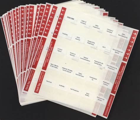 pre printed tabs  florida state building contractor book package