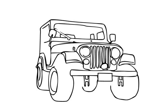 clipart jeep outline   cliparts  images  clipground