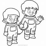 Astronaut Landed Xcolorings sketch template