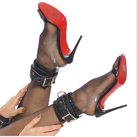 Bizarre Leather Ankle Cuffs Black Sex Toys At Adult
