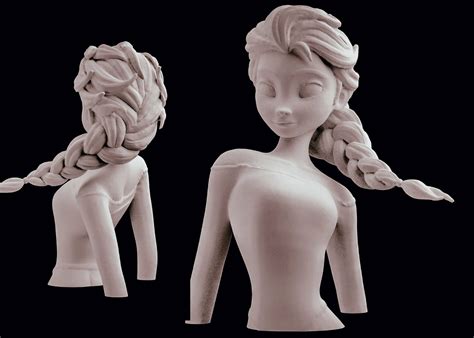 disney elsa from frozen 3d print model by blueazureart