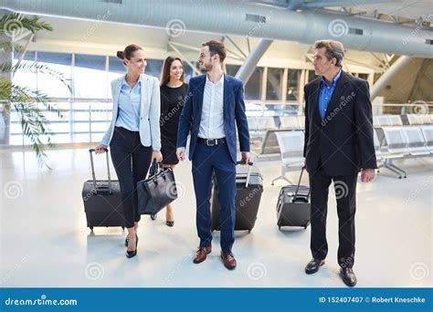 group  business people   airport terminal stock image image