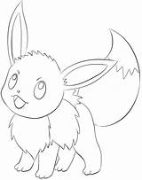 Eevee Lineart Gerbil Lilly Coloringhome Evolutions Foul Pikachu sketch template