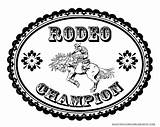 Coloring Bronc Rodeo Cowboy Pages Riding Sheet Saddle sketch template