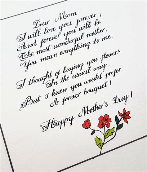 personalized handwritten happy mothers day letter picture etsy