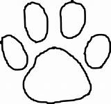 Paw Tiger Print Outline Clip Clipart Clker Cliparts sketch template