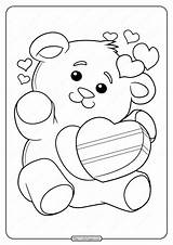 Bear Valentines Bears Coloringoo sketch template
