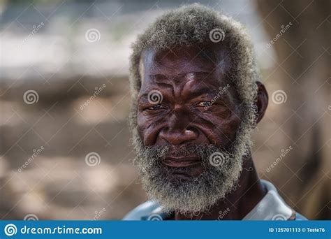 Senior Portrait Black Old Man From Havana Cuba Editorial