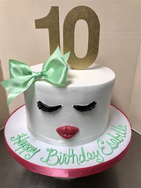 girl s 10th birthday cake lips eyelashes 10 birthday cake cake bakery