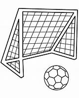 Football Goal Coloring Soccer Pages Print Ball Topcoloringpages sketch template