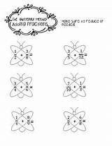 Butterfly Fractions Method Adding Subtracting sketch template
