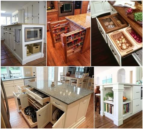 clever kitchen island designs  storage