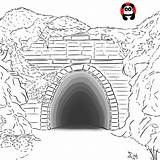 Tunnel Tunel Drawing Drawings Abandoned Make Sketches Scary Old Choose Board sketch template