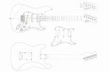 Stratocaster Guitar Templates Strat Headstocks Dimensions Headstock Electricherald Cuts sketch template