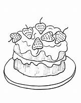 Bolo Colorir Morango Birthday Strawberries Shopkins Mewarnai Ice Tudodesenhos Getdrawings Fruit Riscos Acessar sketch template