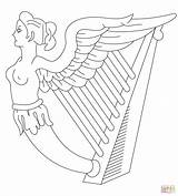 Harp Ireland Coloring Pages Drawing Flag Printable Popular Getdrawings sketch template