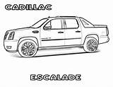 Coloring Cadillac Pages Escalade Suv Cars Car Print Super Printable Yescoloring Sheets Kids sketch template