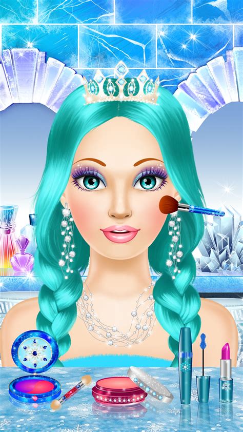 ice queen salon spa make up and dress up game for girls full