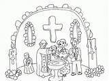 Coloring Baptism Pages Sacrament Print Popular Coloringhome sketch template