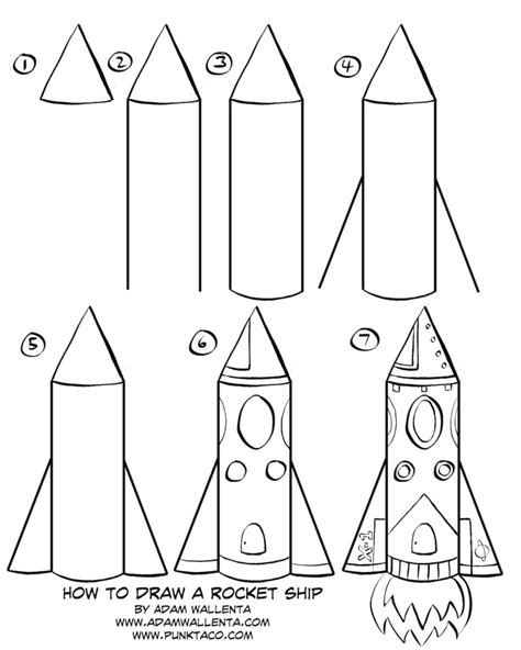 draw  rocket ship adam wallenta