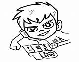 Ben Coloring Drawing Outline Vectors Cartoons Tags sketch template